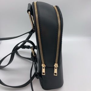 A New Day Mini Black Backpack w/Gold accents